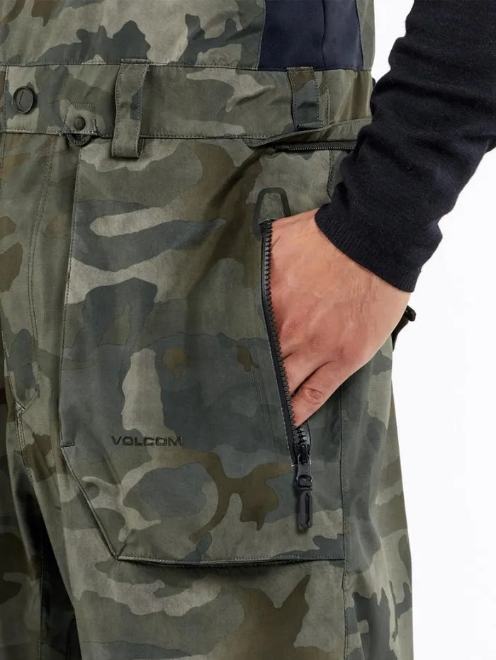 Mens Pants Volcom Rain GoreTex Bib Overalls 8211 Cloudwash