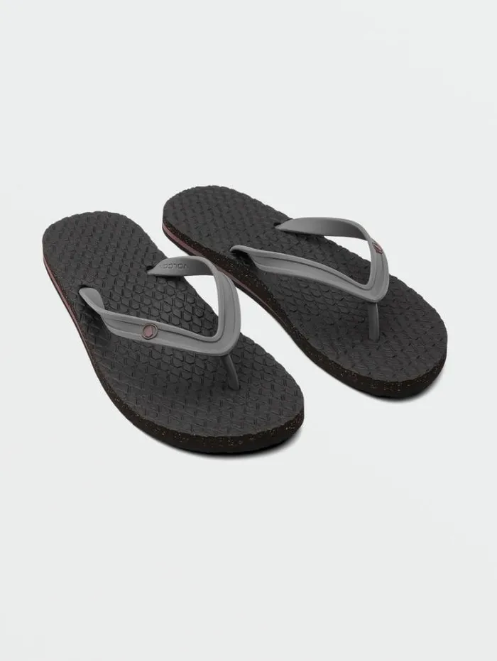 Mens Sandals Volcom Eco Concourse Sandals 8211 Pewter