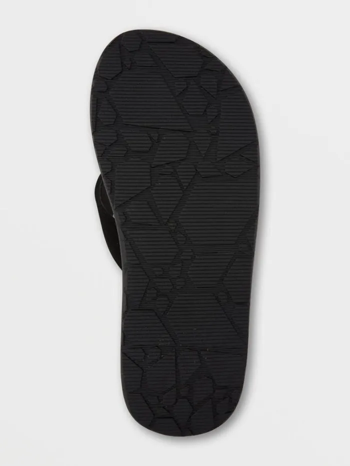 Mens Sandals Volcom Eco Recliner 2 Sandals 8211 Black Grey