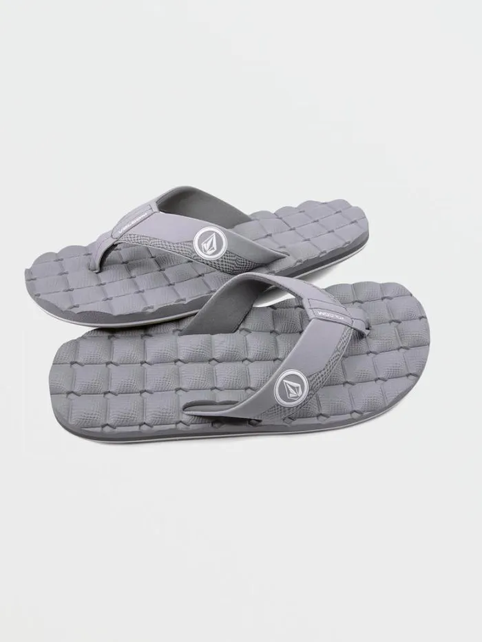 Mens Sandals Volcom Recliner Sandals 8211 Light Grey