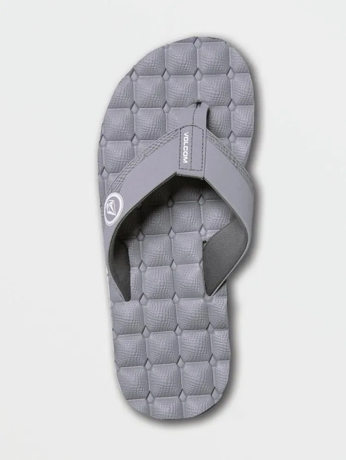 Mens Sandals Volcom Recliner Sandals 8211 Light Grey