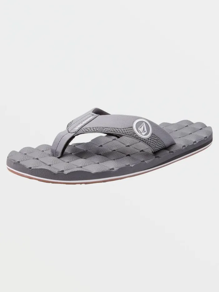 Mens Sandals Volcom Recliner Sandals 8211 Light Grey