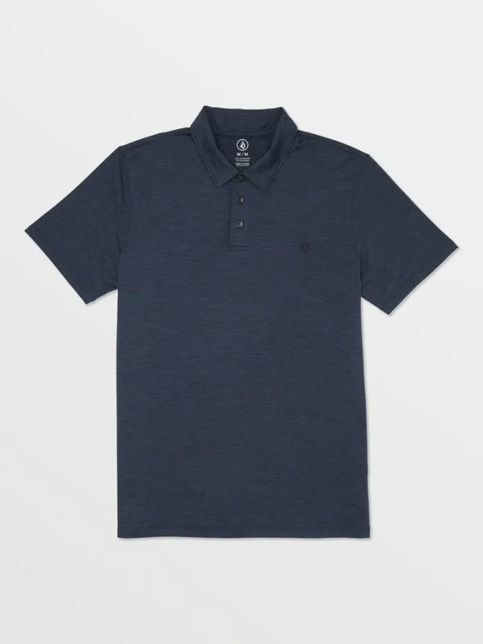 Mens Shirts and Flannels Volcom Hazard Pro Polo Short Sleeve Shirt 8211 Navy Heather