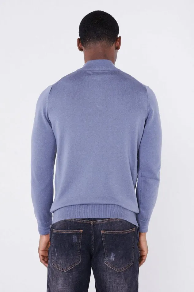 Mens Sloane Knitted Quarter Zip Jameson Carter Hoodies and Sweatshirts