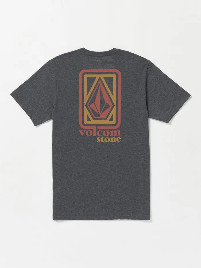 Mens TShirts and Tanks Volcom Stone Bubbled Short Sleeve Tee 8211 Dark Black Heather