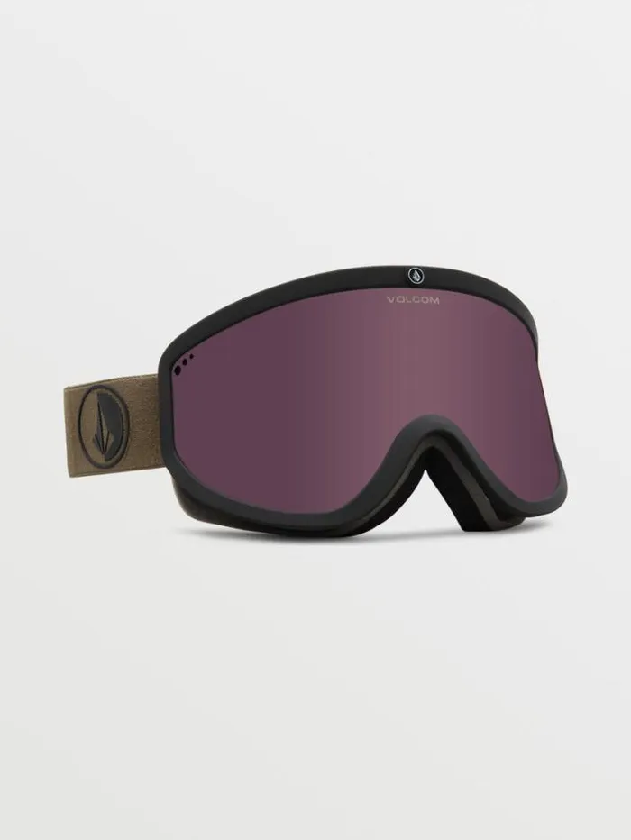 MensWomensKids Accessories Volcom Footprints Goggle 8211 MilitaryBlack Light BronzeBL
