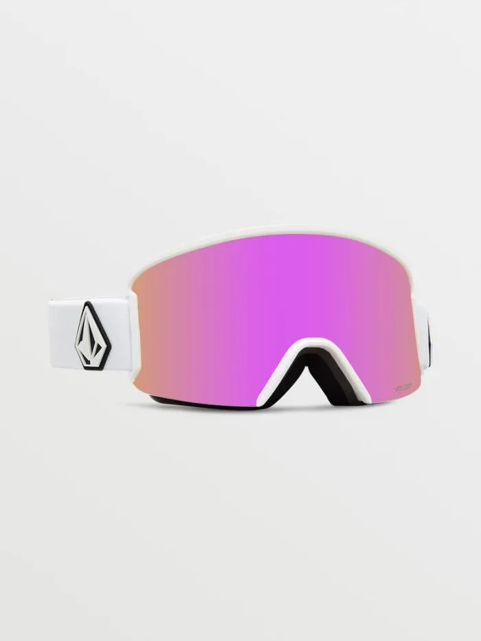 MensWomensKids Accessories Volcom Garden Goggle 8211 Matte White Pink Chrome