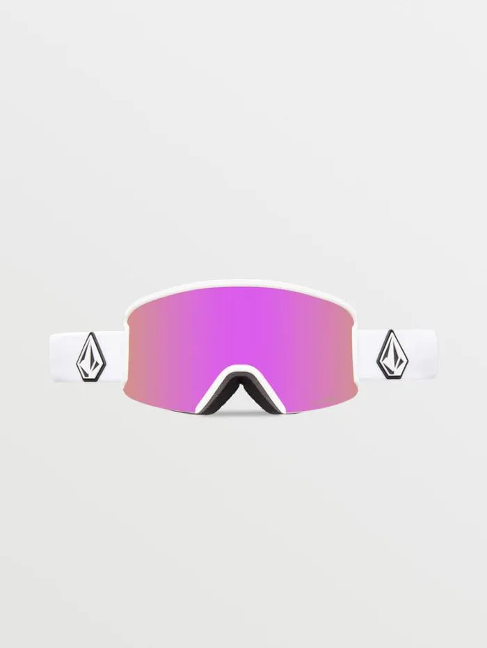 MensWomensKids Accessories Volcom Garden Goggle 8211 Matte White Pink Chrome