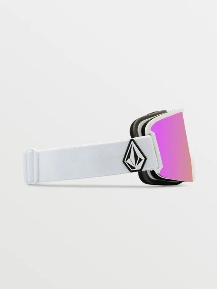 MensWomensKids Accessories Volcom Garden Goggle 8211 Matte White Pink Chrome