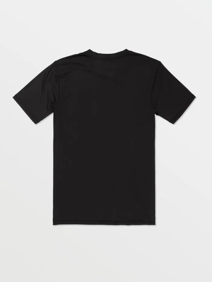 MensWomens Mountain Biking Volcom Stoneverse Crew Short Sleeve Shirt 8211 Black