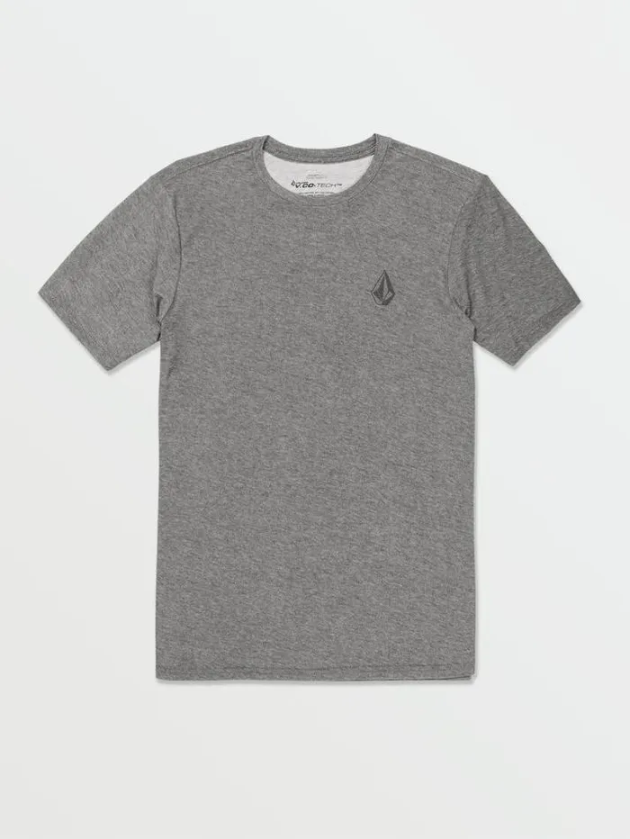 MensWomensWorkwear Tops and Tees Volcom Stone Tech Short Sleeve Tee 8211 Charcoal Heather