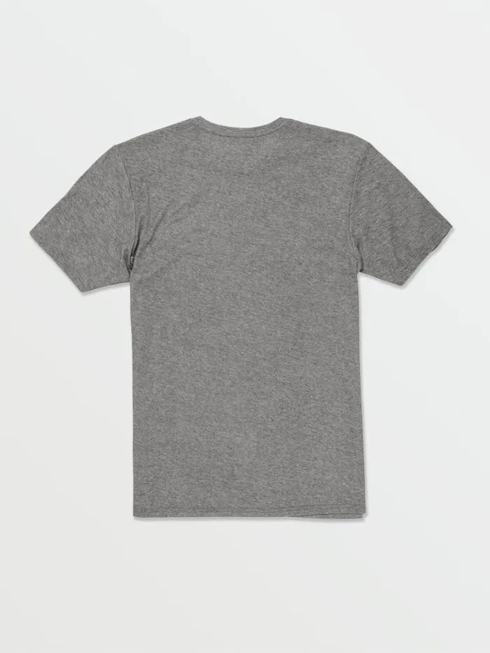 MensWomensWorkwear Tops and Tees Volcom Stone Tech Short Sleeve Tee 8211 Charcoal Heather