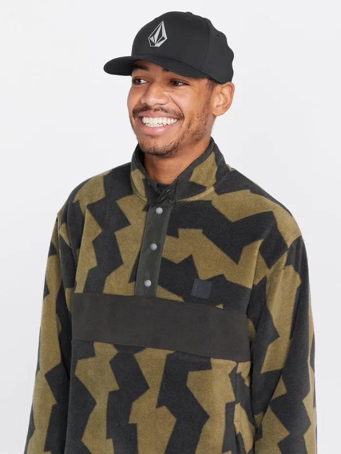 MensWorkwear Hats and Beanies Volcom Stone Tech Flexfit Delta Hat 8211 Black