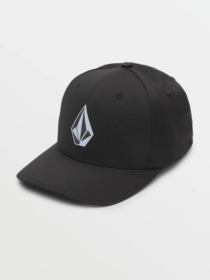 MensWorkwear Hats and Beanies Volcom Stone Tech Flexfit Delta Hat 8211 Black