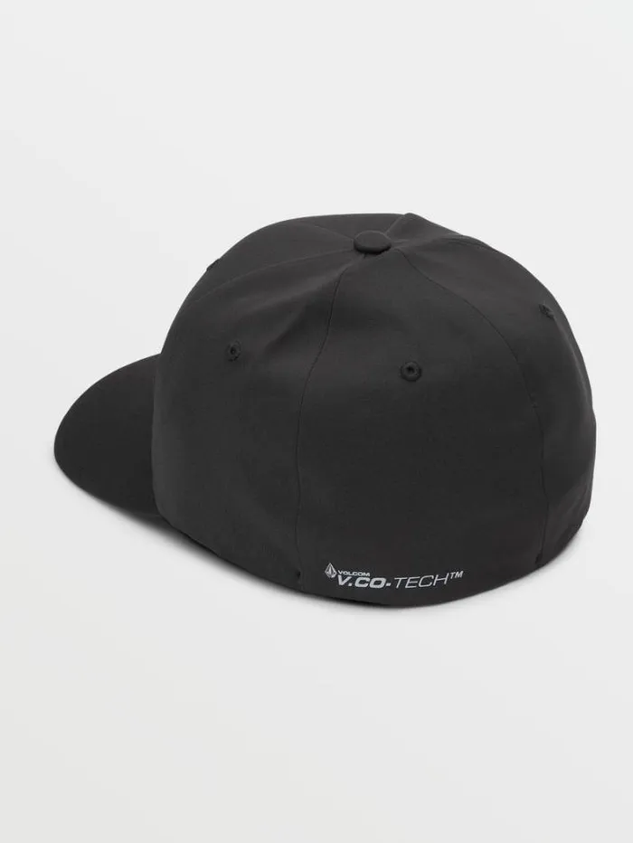 MensWorkwear Hats and Beanies Volcom Stone Tech Flexfit Delta Hat 8211 Black