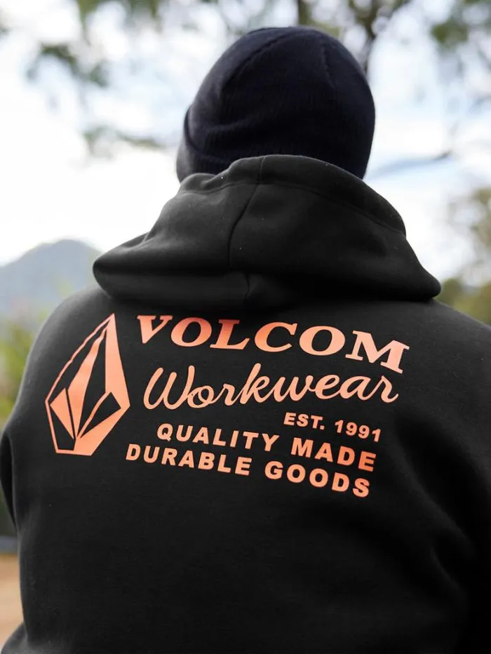 MensWorkwear Hoodies and Sweatshirts Volcom Workwear Pullover 8211 Black