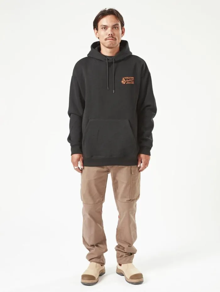MensWorkwear Hoodies and Sweatshirts Volcom Workwear Pullover 8211 Black