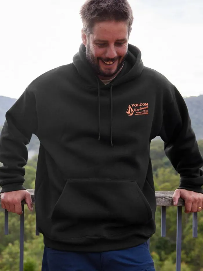 MensWorkwear Hoodies and Sweatshirts Volcom Workwear Pullover 8211 Black