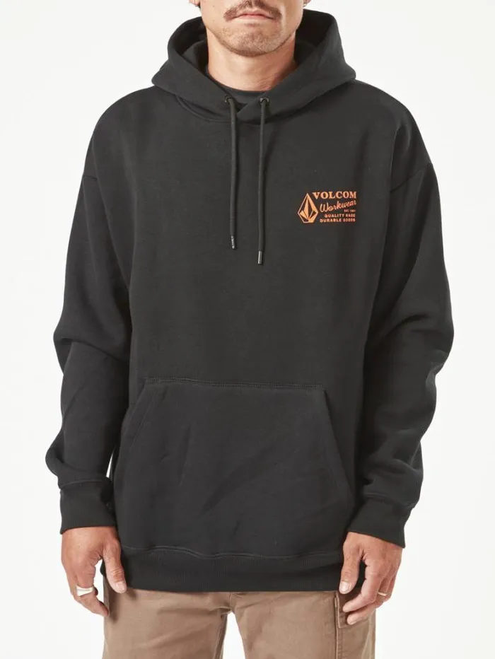 MensWorkwear Hoodies and Sweatshirts Volcom Workwear Pullover 8211 Black