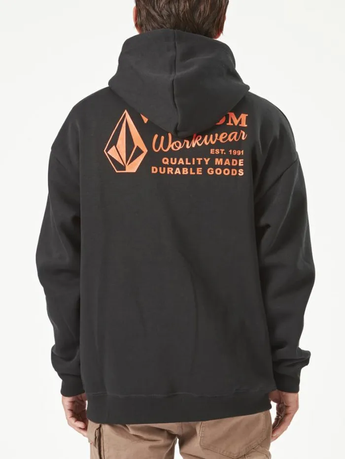 MensWorkwear Hoodies and Sweatshirts Volcom Workwear Pullover 8211 Black