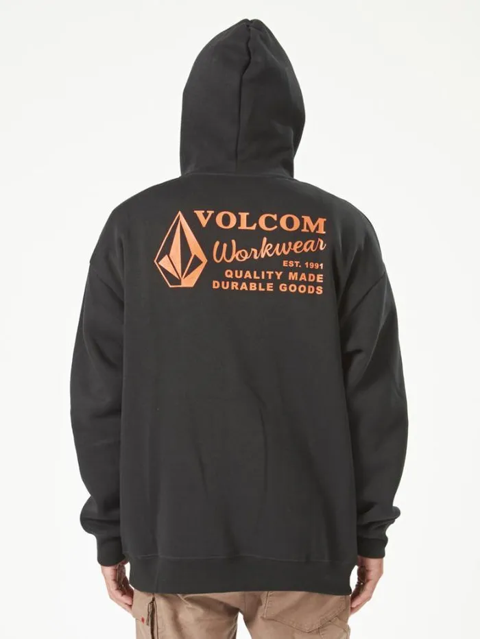 MensWorkwear Hoodies and Sweatshirts Volcom Workwear Pullover 8211 Black