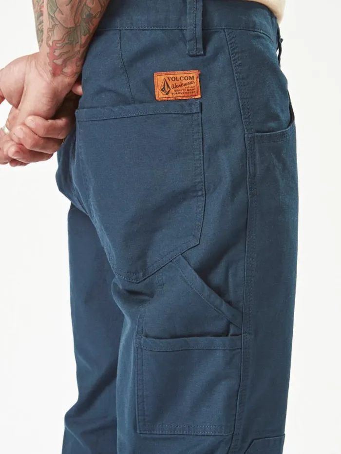 MensWorkwear Pants Volcom Caliper Work Pants 8211 Navy