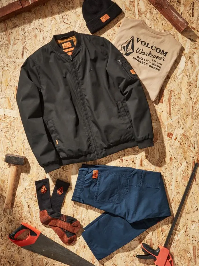 MensWorkwear Pants Volcom Caliper Work Pants 8211 Navy