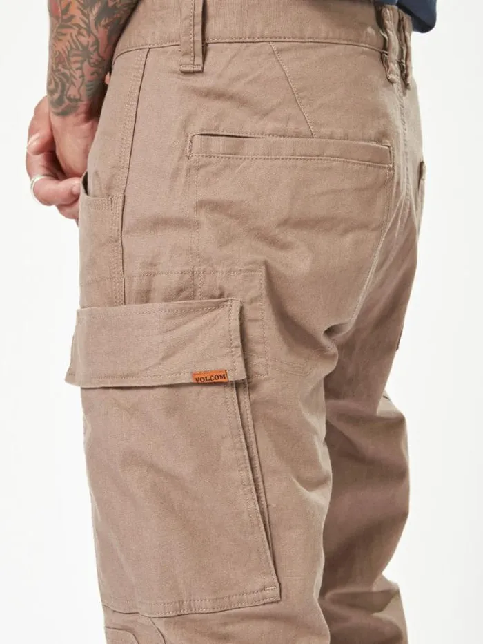 MensWorkwear Pants Volcom Workwear Caliper Cuffed Pants 8211 Brindle