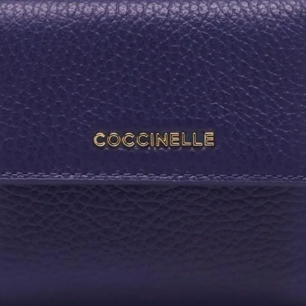Metallic Soft Royal Blue Women Coccinelle Wallets and Small Leather Goods Metallic Soft Royal Blue Women Coccinelle Wallets and Small Leather Goods