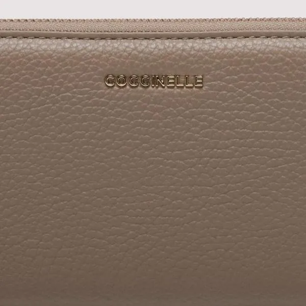 Metallic Soft Warm Taupe Women Coccinelle Wallets and Small Leather Goods Metallic Soft Warm Taupe Women Coccinelle Wallets and Small Leather Goods