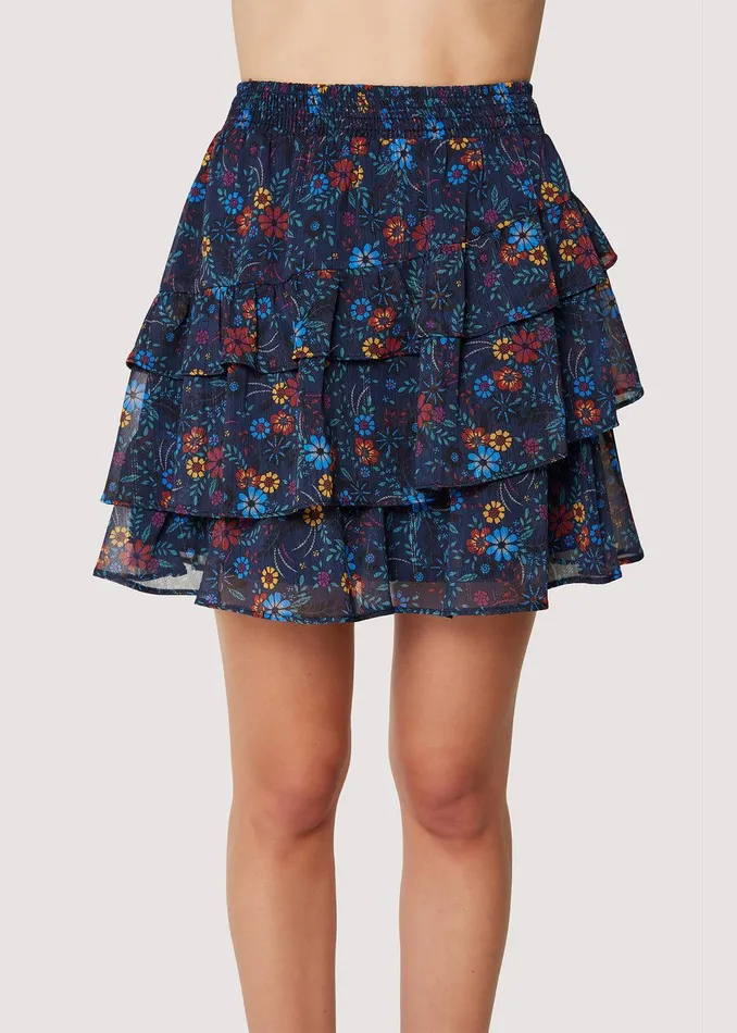 Midnight Festival Mini Skirt Navyfloral Women Lost Wander Skirts
