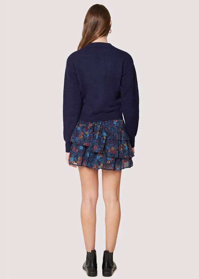 Midnight Festival Mini Skirt Navyfloral Women Lost Wander Skirts