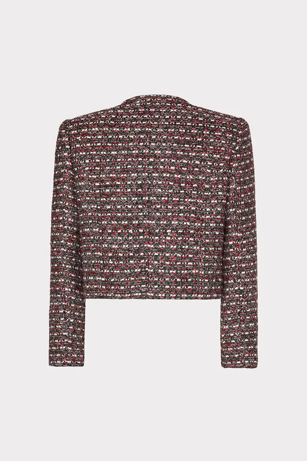 Milly Amaya Tweed Crystal Embellished Jacket Scarlet Multi Women Coats and Jackets Milly Amaya Tweed Crystal Embellished Jacket Scarlet Multi Women Coats and Jackets