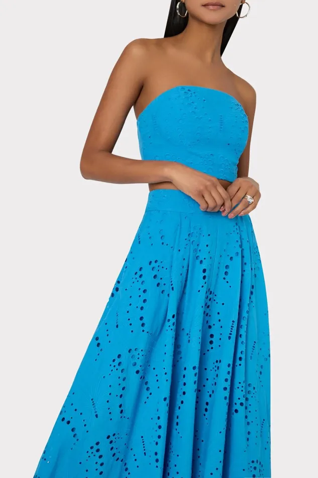 Milly Butterfly Eyelet Skirt Blue Women Matching Sets Milly Butterfly Eyelet Skirt Blue Women Matching Sets