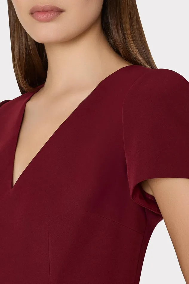 Milly Cady Atalie Dress Wine Women Dresses