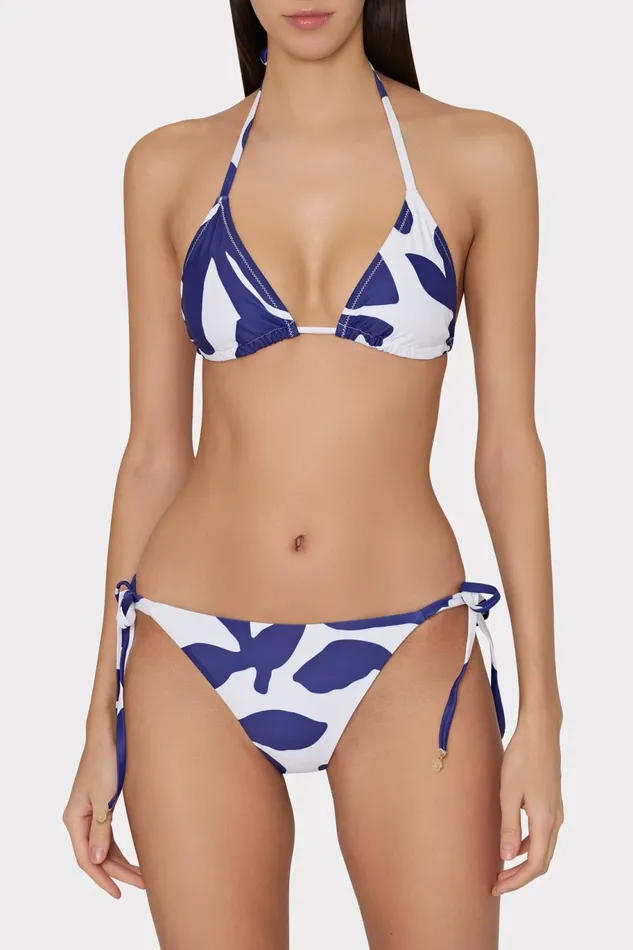 Milly Grand Foliage Triangle Bikini Top Navywhite Women Bikinis Milly Grand Foliage Triangle Bikini Top Navywhite Women Bikinis