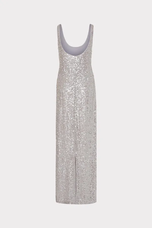 Milly Ishani Sequins Slip Dress Grey Women Dresses Milly Ishani Sequins Slip Dress Grey Women Dresses