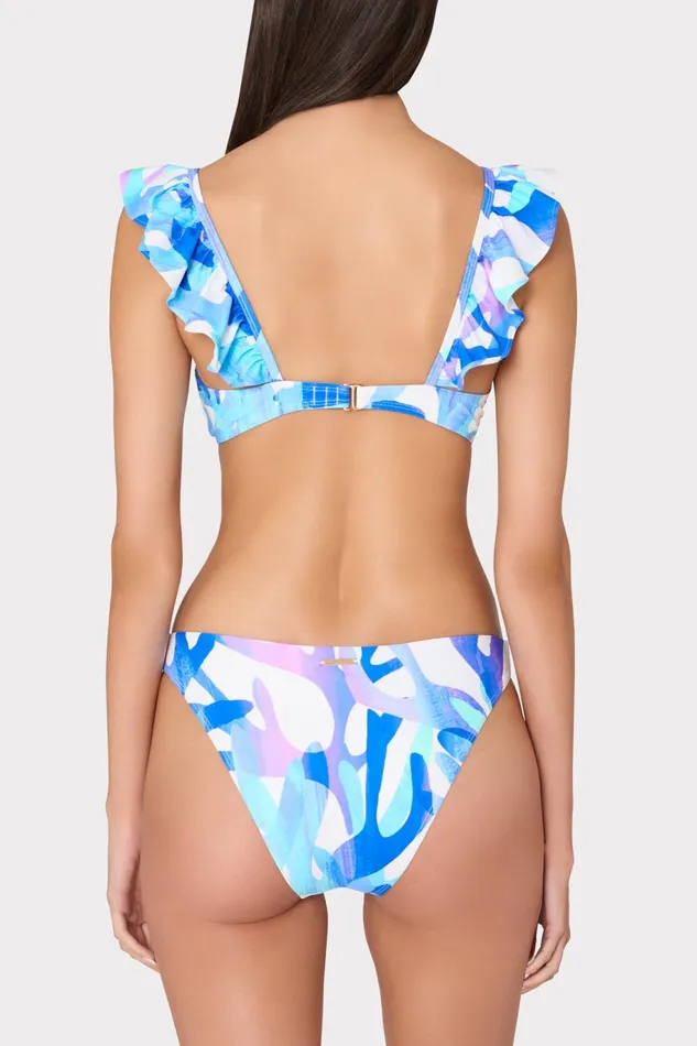 Milly Italian Under The Sea Ruffle Bikini Top Blue Multi Women Bikinis Milly Italian Under The Sea Ruffle Bikini Top Blue Multi Women Bikinis