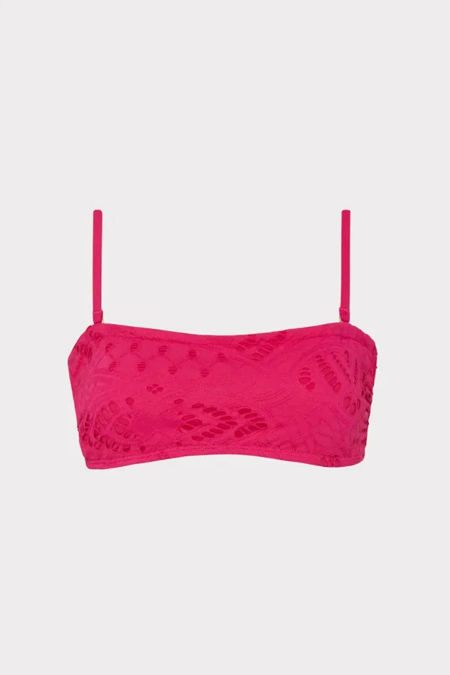 Milly Lace Eyelet Bandeau Bikini Top Pink Women Bikinis Milly Lace Eyelet Bandeau Bikini Top Pink Women Bikinis