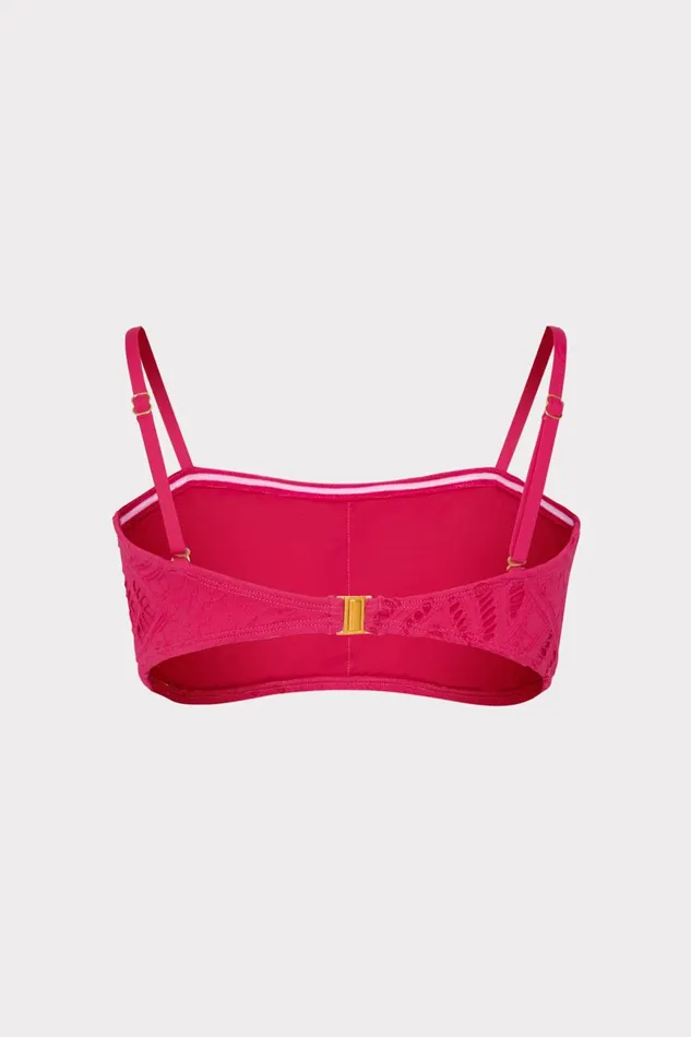 Milly Lace Eyelet Bandeau Bikini Top Pink Women Bikinis Milly Lace Eyelet Bandeau Bikini Top Pink Women Bikinis