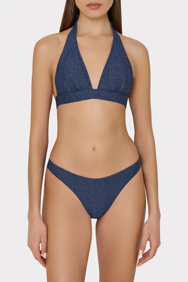 Milly Margot Chevron Bikini Bottom Navysilver Women Bikinis Milly Margot Chevron Bikini Bottom Navysilver Women Bikinis
