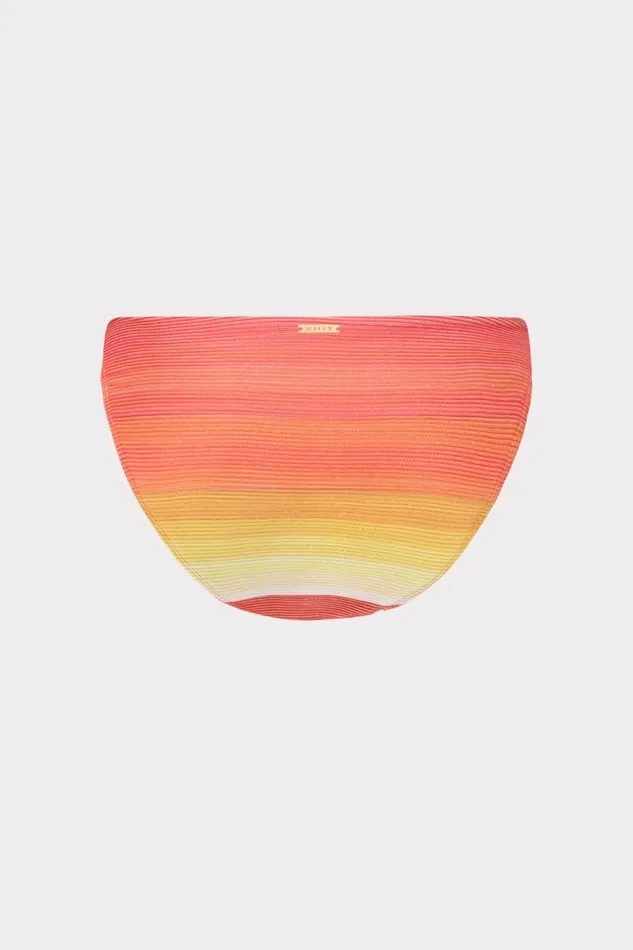 Milly Margot Sunset Stripe Bikini Bottom Multi Women Swim and Coverups