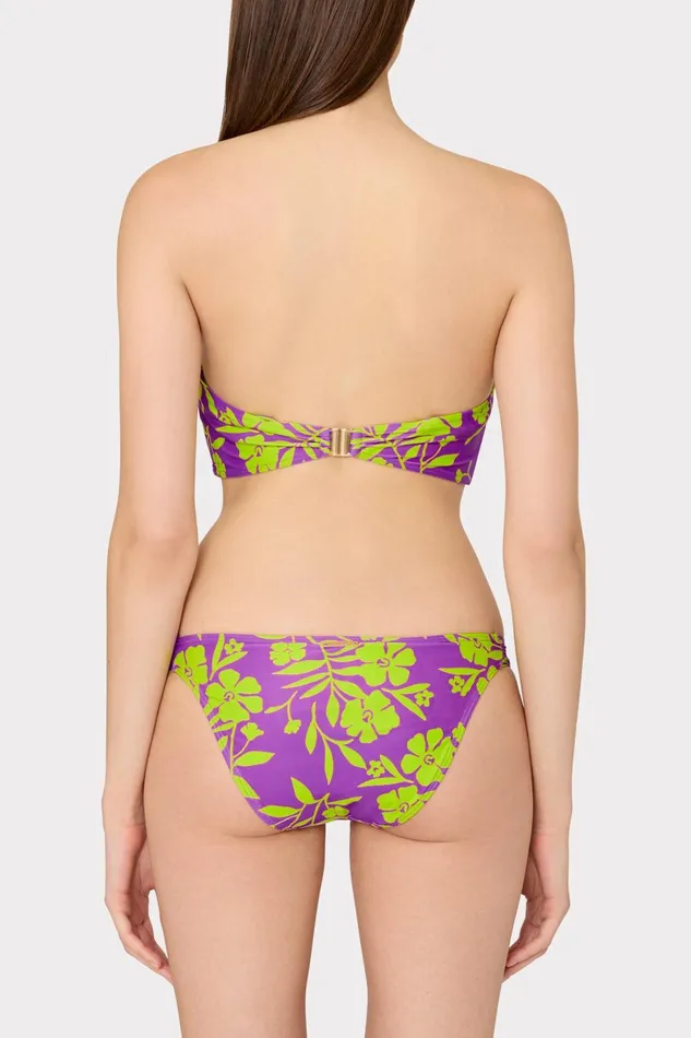 Milly Marigold Aroma Ruched Sides Bikini Bottom Purple Multi Women Swim and Coverups Milly Marigold Aroma Ruched Sides Bikini Bottom Purple Multi Women Swim and Coverups