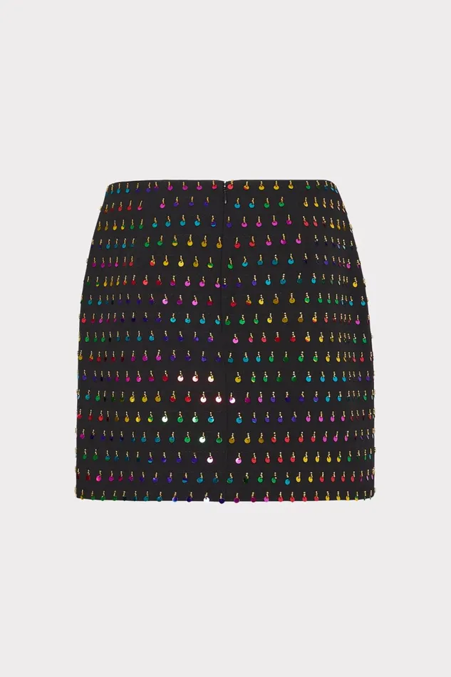Milly Modern Mini Beaded Sequin Skirt Blackrainbow Women Matching Sets Milly Modern Mini Beaded Sequin Skirt Blackrainbow Women Matching Sets