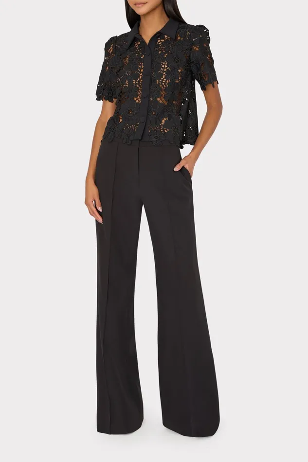 Milly Nash Cady Pants Black Women Pants