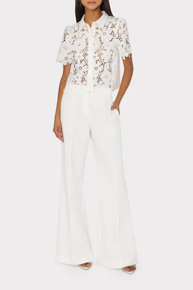 Milly Nash Cady Pants Ecru Women Matching Sets