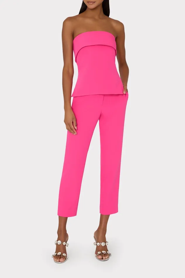 Milly Nicola Cady Pants Milly Pink Women Pants