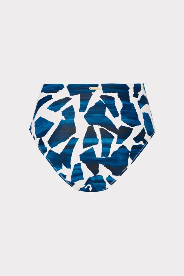 Milly Ocean Puzzle Tie Bikini Bottom Navy Multi Women Swim and Coverups Milly Ocean Puzzle Tie Bikini Bottom Navy Multi Women Swim and Coverups