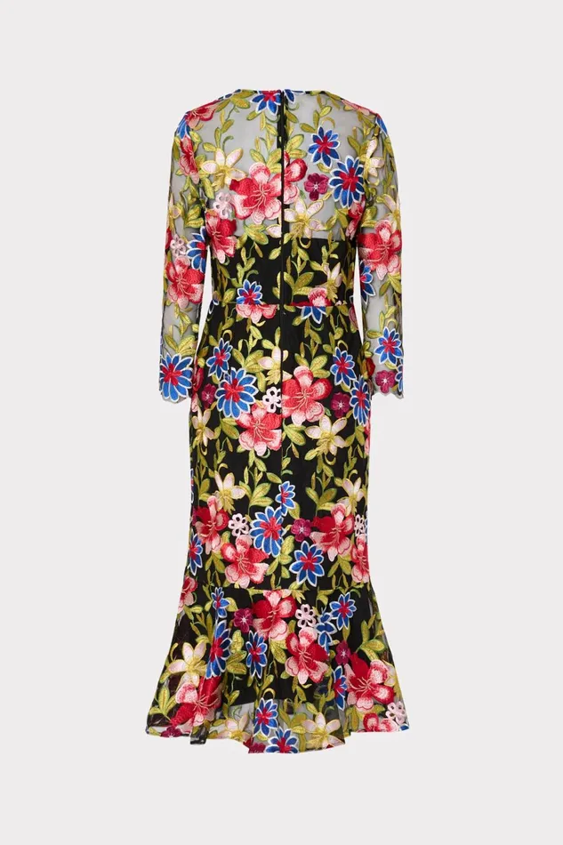 Milly Rosalind Floral Embroidery Dress Red Multi Women Dresses Milly Rosalind Floral Embroidery Dress Red Multi Women Dresses