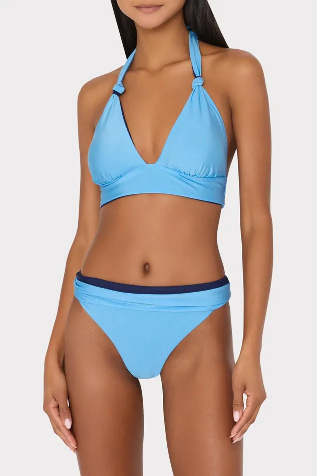 Milly Scala Reversible Bikini Bottom Mineral Bluenavy Women Swim and Coverups